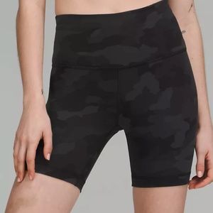 Lululemon Wunder Train High-Rise Short 6" Heritage 365 Camo Deep Coal Multi